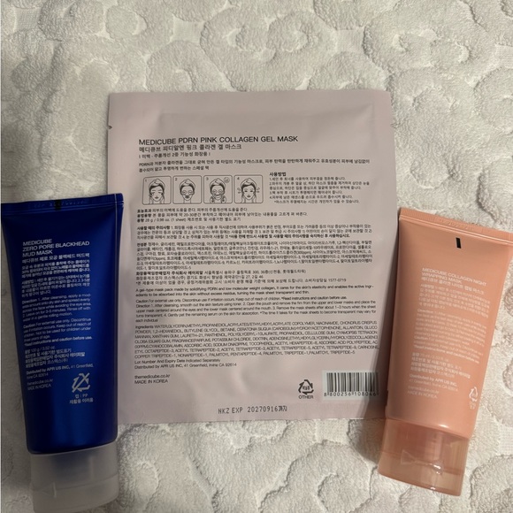 New Medicube Collagen Night Wrapping Mask & Zero Pore Blackhead Mud Mask PDRN - Picture 2 of 2